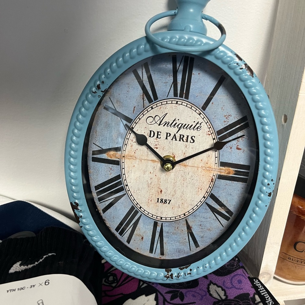 Blue Wall Clock